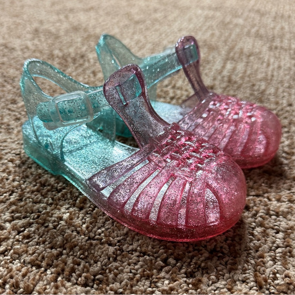 Toddler Girl Pink and Blue Gel Shoes Size 8